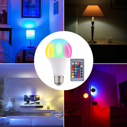 Screw Base 16 Color Changing Remote Control Led Light Bulb