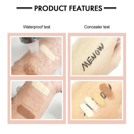 4 In 1 Round Shape Foundation Concealer Cream - 01 - Cream Orange