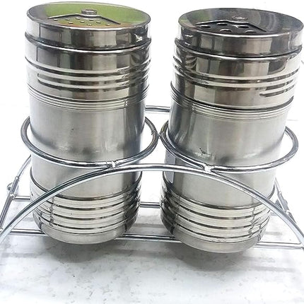 Stainless Steel Spice Rack With Stand - Silver