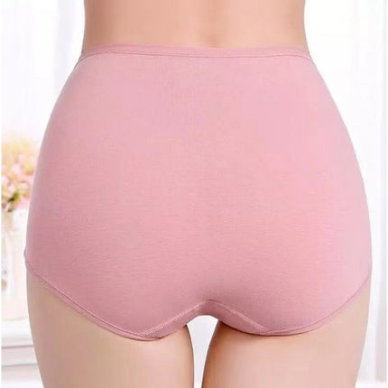 Soft Embossed Rose Cotton Ladies Underwear - Pink