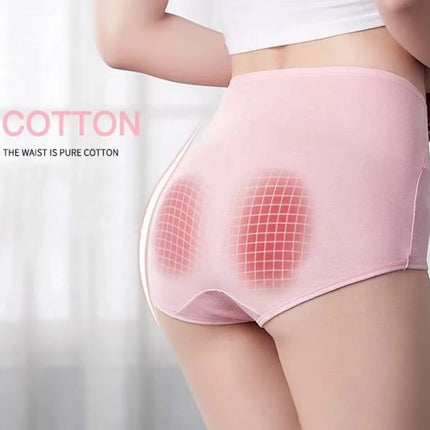 Soft Embossed Rose Cotton Ladies Underwear - Pink