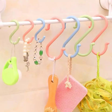 4 Pcs Large Size Plastic Hanging Hooks - Blue