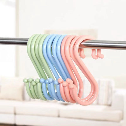 4 Pcs Large Size Plastic Hanging Hooks - Blue