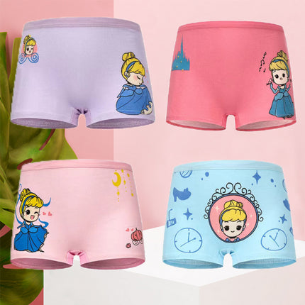 4 Pieces Children Girls Princess Underwear Panties - Multi Color