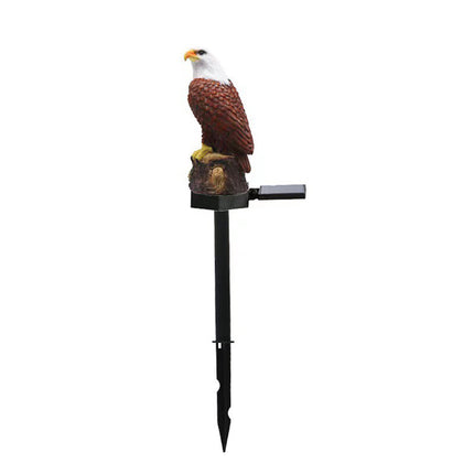 Solar Charging Eagle Decoration Garden Night Light - Brown