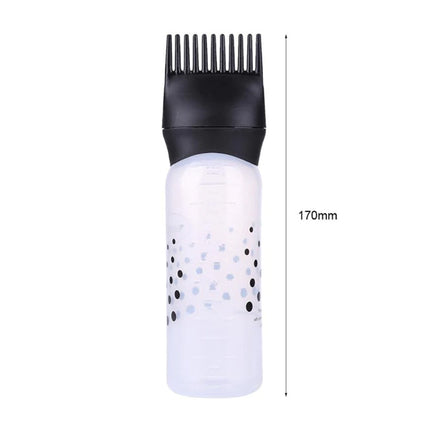 Hair Dye Root Comb Applicator Brush Bottle - Pink