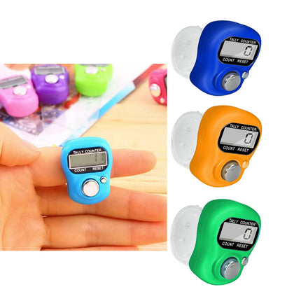 3 PCs Digital Finger Ring Counter Tally Tasbeeh - Orange