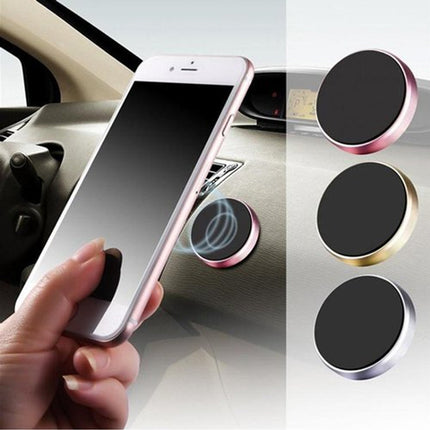 Strong Adhesive Magnetic Car Phone Holder - Silver