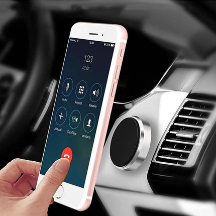 Strong Adhesive Magnetic Car Phone Holder - Silver