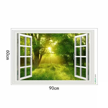 Living Room Sofa Wall Decoration 3D Background Sticker - 60x90 CM - Green