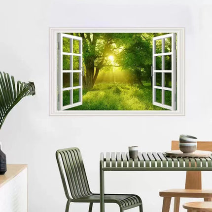 Living Room Sofa Wall Decoration 3D Background Sticker - 60x90 CM - Green