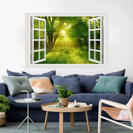 Living Room Sofa Wall Decoration 3D Background Sticker - 60x90 CM - Green