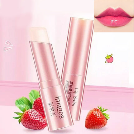 Strawberry Moisturizing Long Lasting Natural Lip Balm - Pink