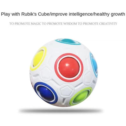 Kids Rainbow 3D Soccer Educational Toy Alien Cube - Multi Color