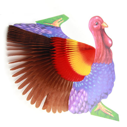 Home Party Turkey Decoration Honeycomb Bird - Multi Color