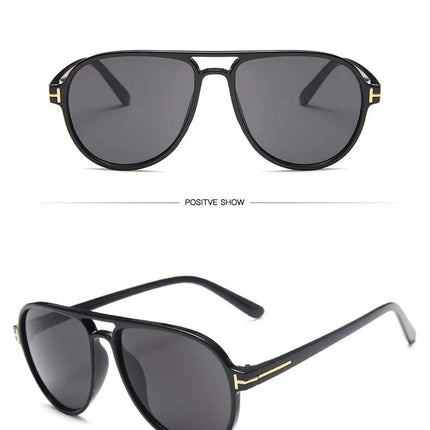 Fashion Oversized Sunglasses - Black