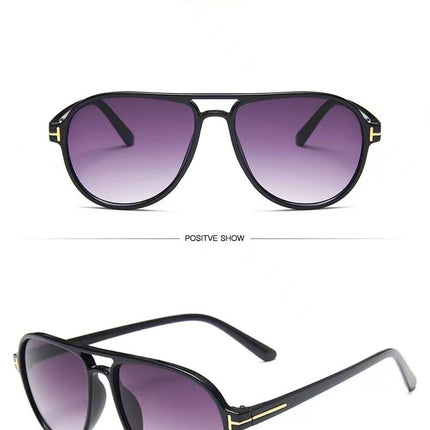 Fashion Oversized Sunglasses - Black