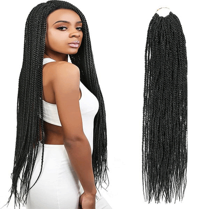 24 Inch Twist Hand Braided Hair Extension African Style Women Casual Easy Wear Mambo Twist Crochet Braids Hairs Wigs Extension