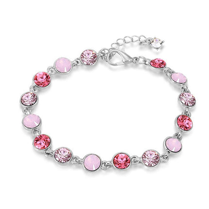 Elegant Crystal Bracelet For Women - Pink