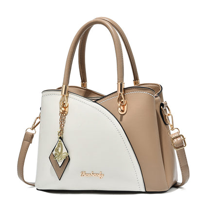 Hight Quality Women Fashion Patchwork Handbag - White