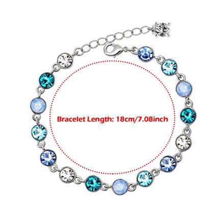 Elegant Crystal Bracelet For Women - Purple