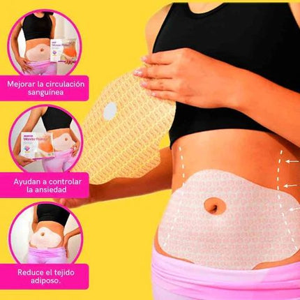 5 Pieces Belly Weight Loss Fat Burning Slimming Fit Patch - Beige