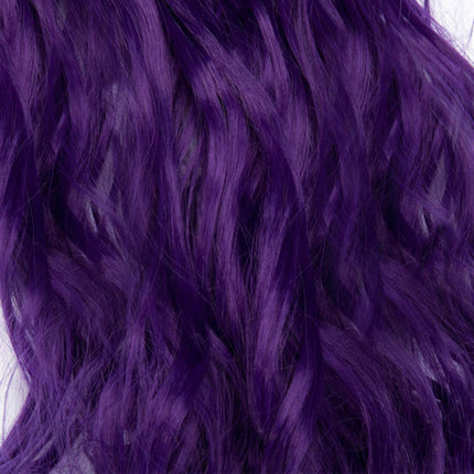 Purple Long Curly Hair Wigs Synthetic Heat Resistant Hair Wigs For Women Girls For Party - 26 Inch