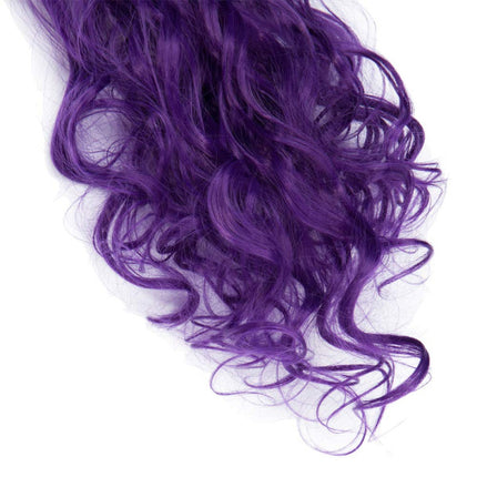 Purple Long Curly Hair Wigs Synthetic Heat Resistant Hair Wigs For Women Girls For Party - 26 Inch