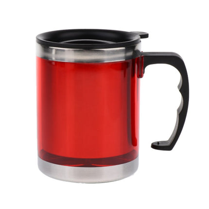 Stainless Steel Travel Mug With Sipper Lid 350ml - Red