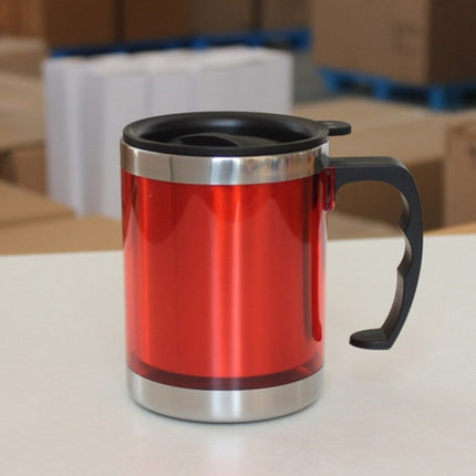 Stainless Steel Travel Mug With Sipper Lid 350ml - Red